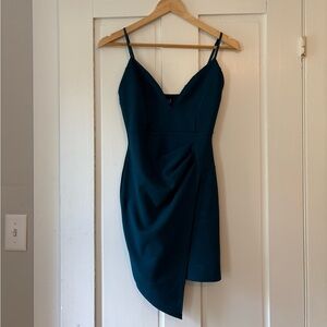 Windsor Blue Wrap Mini Dress